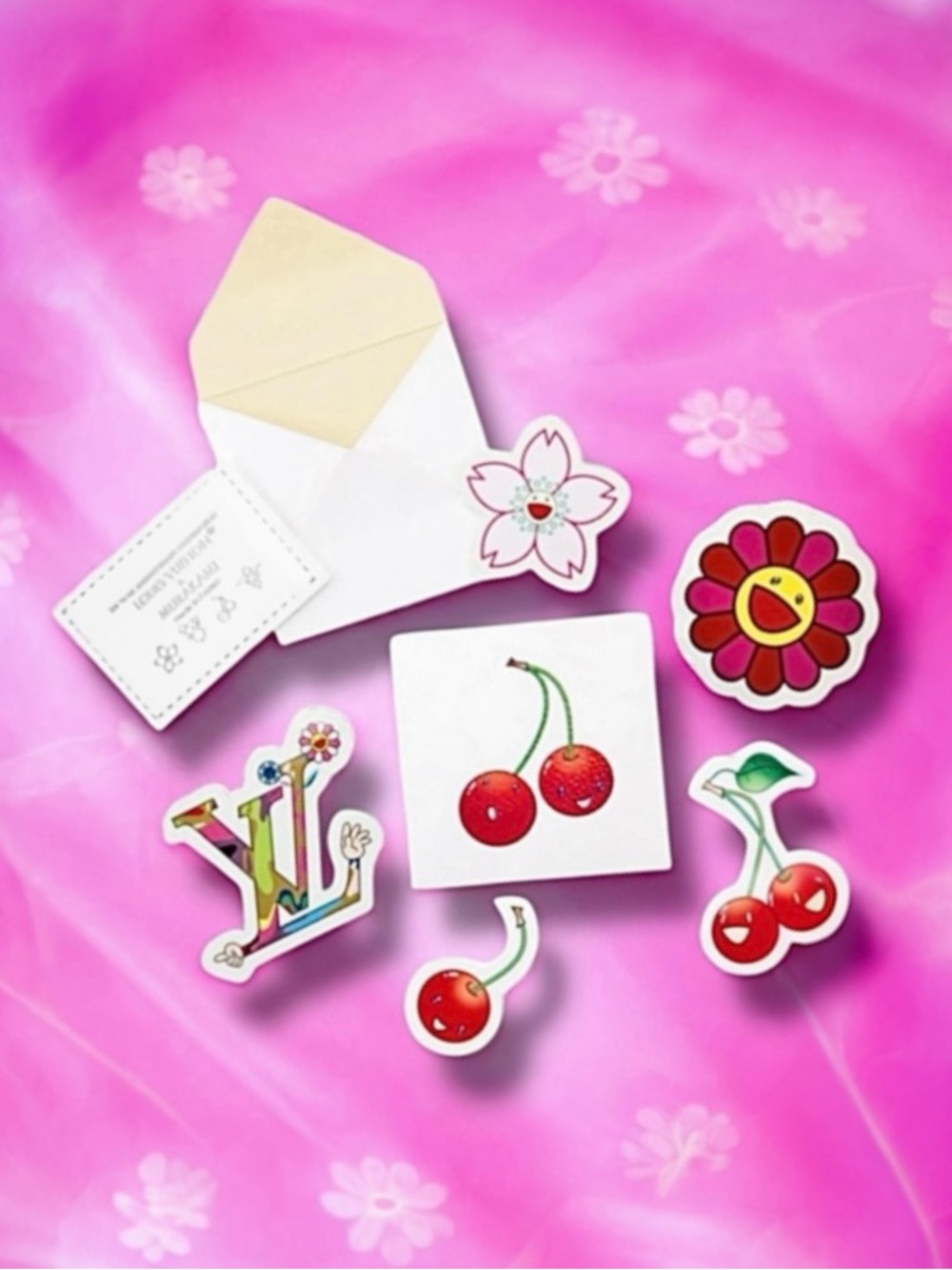 🆕💗LV x TM ICONIC RE-EDITION 20th Anniversary Commemorative "SUPERFLAT" Stickers